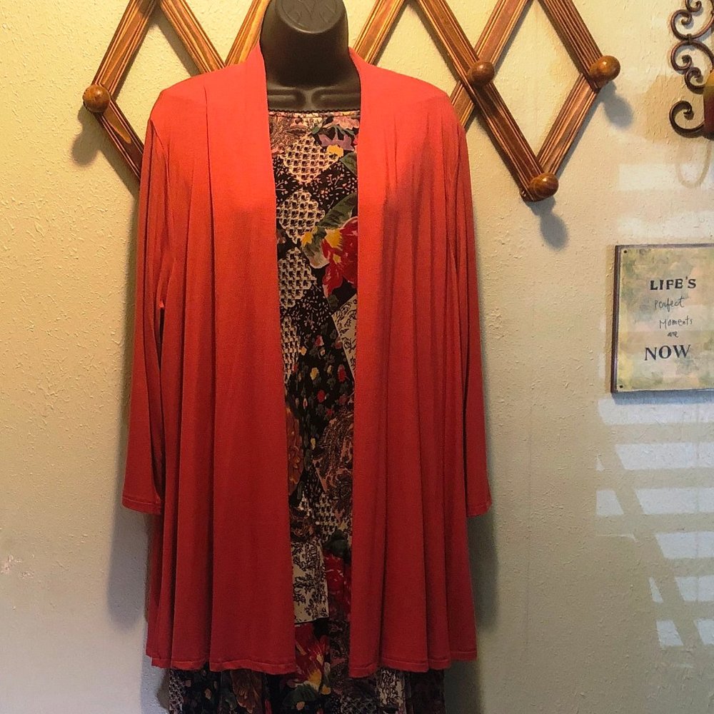 ReneeC. ROSE LONG SLEEVE CARDIGAN
